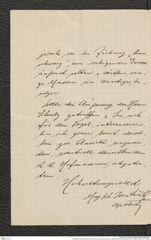 Nachlass Franz Steindachner, Brief von Jos. Ancik an das k.k. naturhistorische Hofmuseum (05.11.1906), Inv.Nr. 8.01, Seite 2